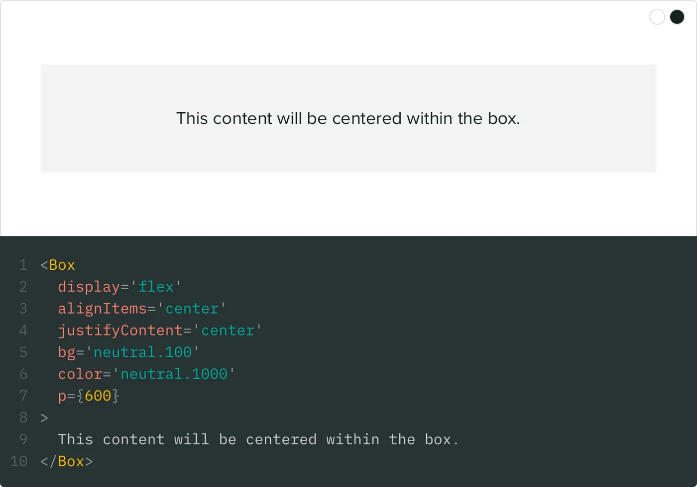 Example of an interactive code block from Seeds