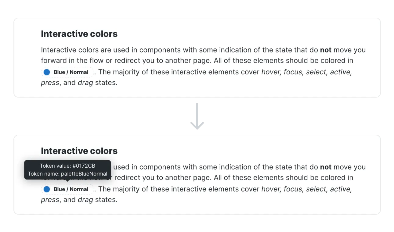 Transclusion tags from the Orbit design system